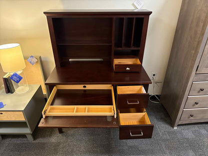 Winners Only Dark Cherry Desk and Hutch