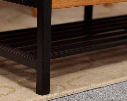 Crate & Barrel 'Teca' Storage Trunk-Bench