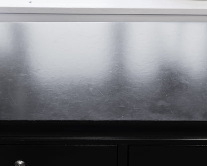Walter of Wasbash Black 6 Drawer Dresser Chest w/ Mirror