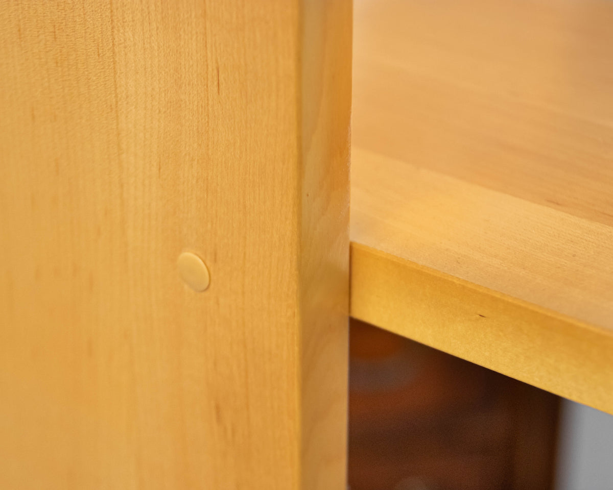 Pair of Light Maple Adjoining Bookcases
