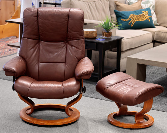 Ekornes Stressless Chair and Ottoman