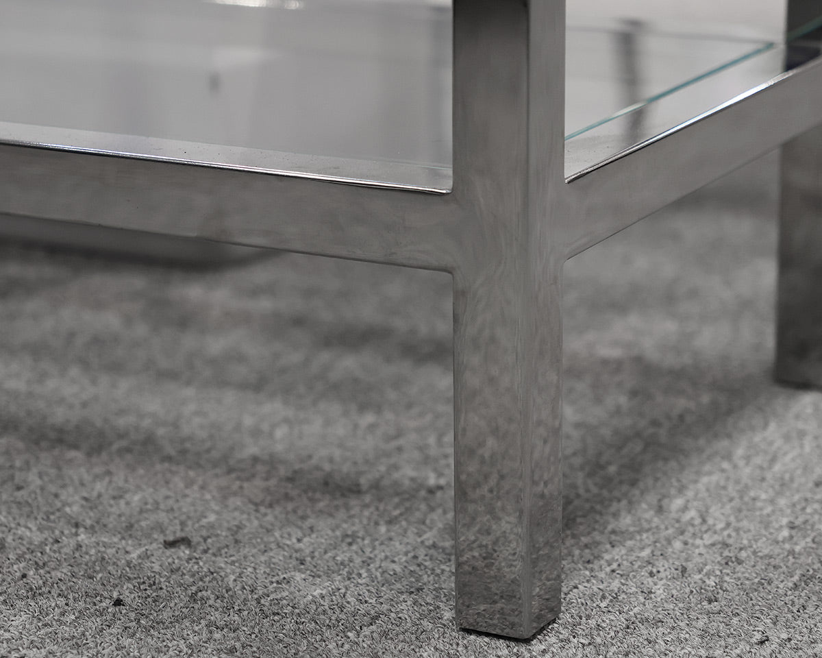 Chrome and Glass Bookcase