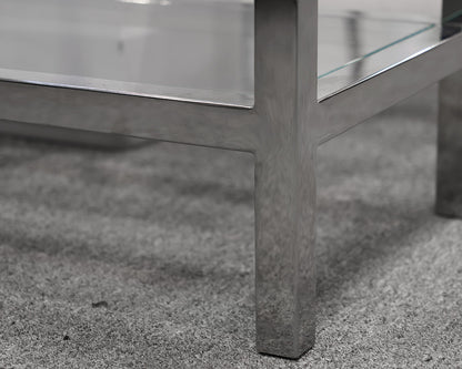 Chrome and Glass Bookcase
