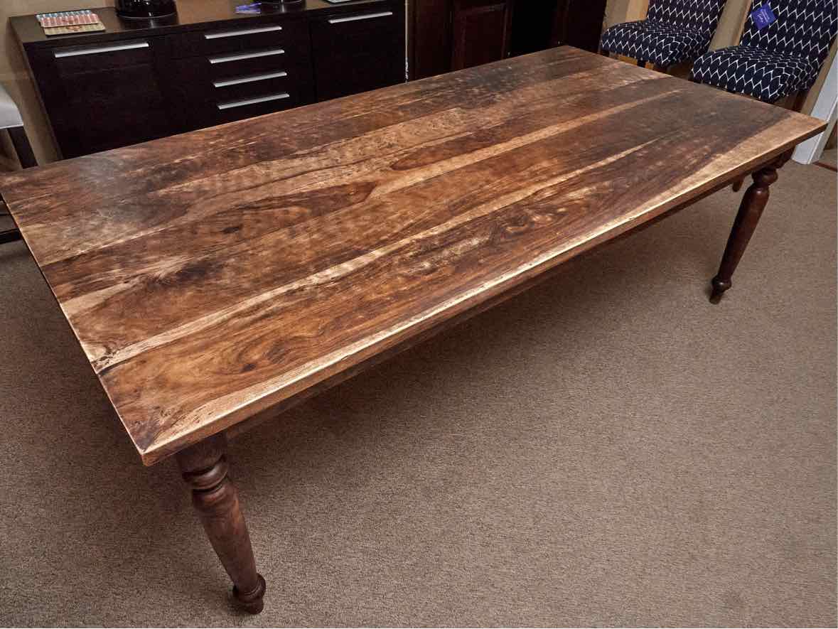 Mango Wood Dining Table with Turned Legs