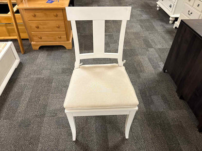White Slatback Chair w/ Cushion
