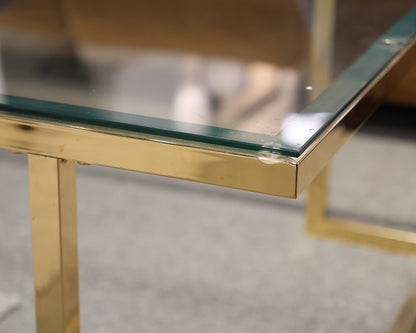 Brass and Glass Cocktail Table