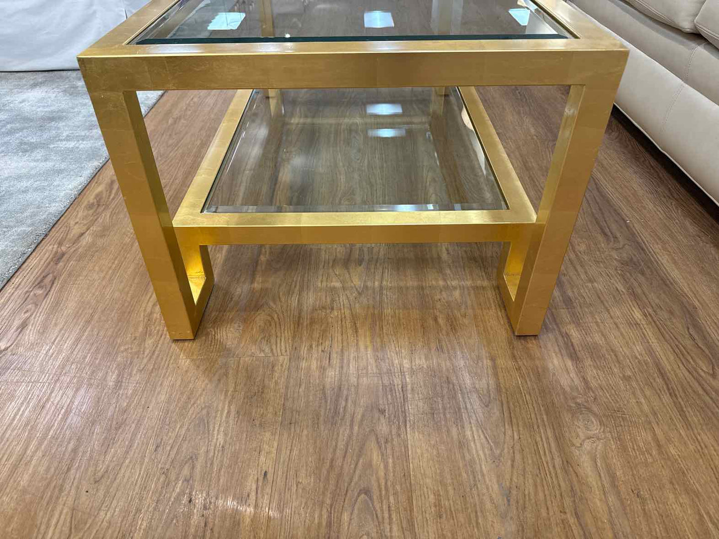 Worlds Away 'Winston' Gold Cocktail Table
