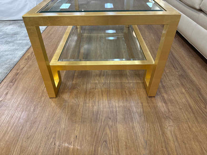 Worlds Away 'Winston' Gold Cocktail Table