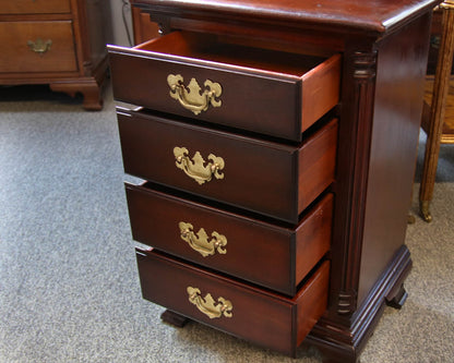 Solid Mahogany Four Drawer Nightstand