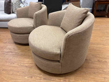 Crate & Barrel Pair of 'Tillie' Swivel Chairs