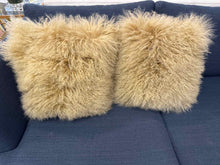 West Elm Pair of Mongolian Lamb Accent Pillows