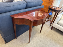 Inalid Mahogany Veneer Demilune