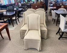 Set of Five Wingback Dining Chairs in Oatmeal
