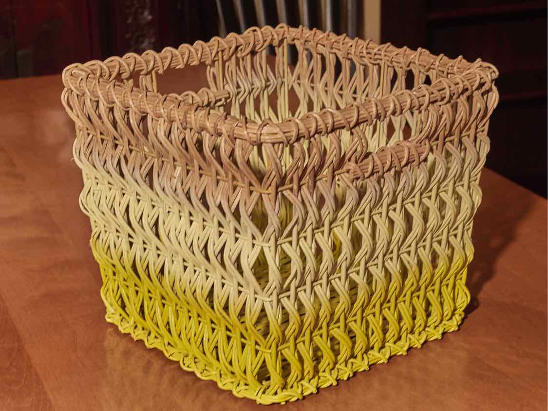 Multi Color Open Weave Basket