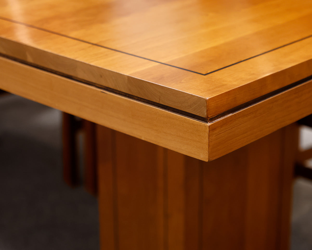 Stickley Oak Mission Style Table & 12 Chair Set