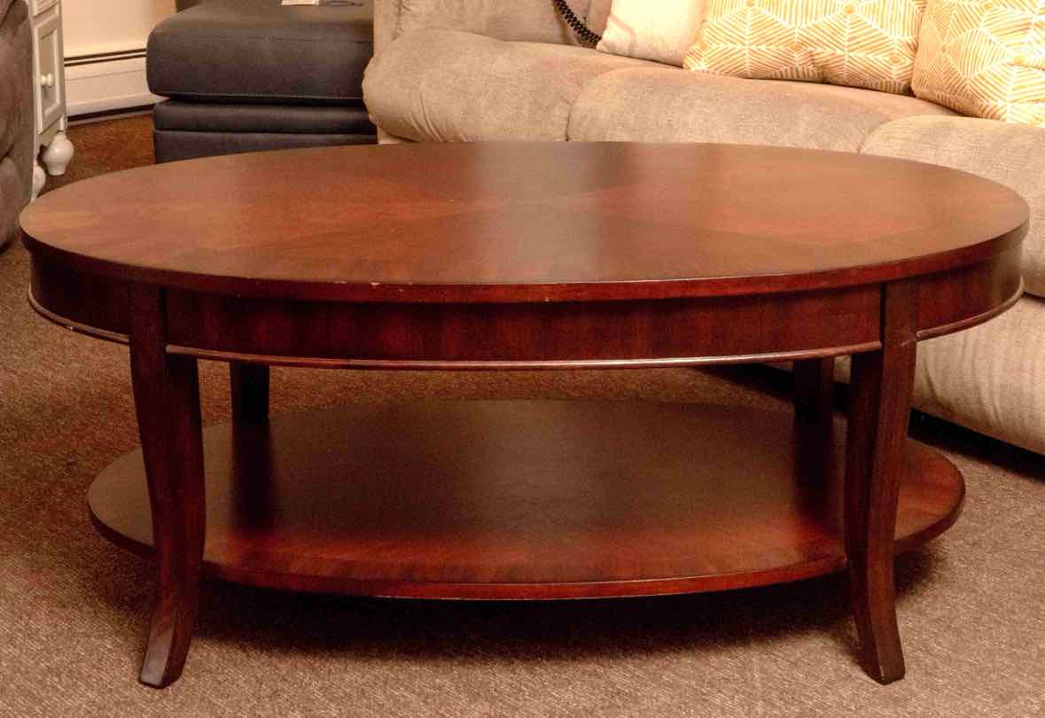Boston Interiors Oval Cherry  Cocktail Table