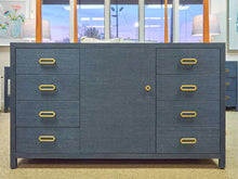 Mitchell Gold + Bob Williams Navy Wrapped Raffia Media Console