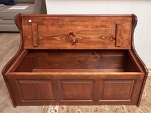 Stained Pine Storage Bench