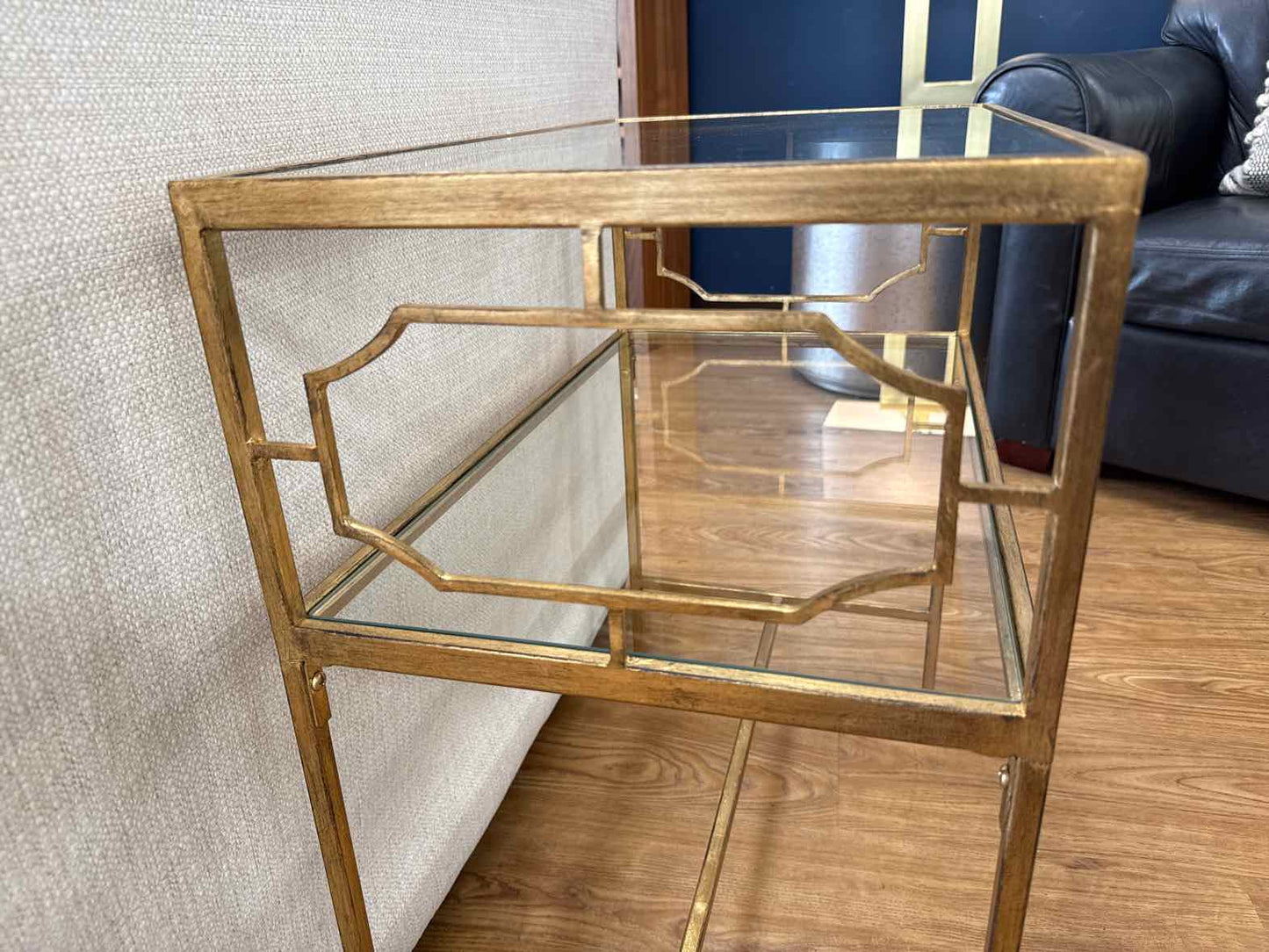 'Gennel' Side Table in Gold Leaf