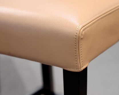 Pair of Crate and Barrel Leather Counter Stools