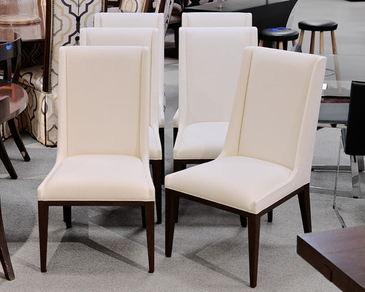 Set of 6 Restoration Hardware "Leigh" Upholstered Dining Chairs