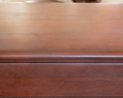Drexel Solid Mahogany 5 Drawer Chest with Brass Chippendale Handles