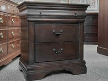 Pair of Dark Cherry Louis Phillipe Style Nightstands