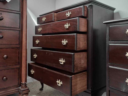 Mahogany Six Drawer Chest With Cabriole Legs