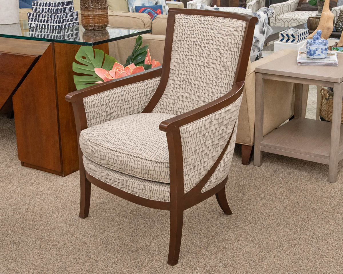 Hickory Chair Mahogany Framed Accent Chair