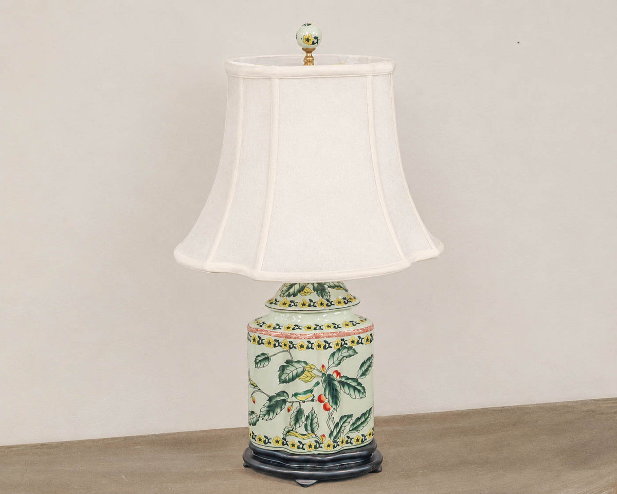 Porcelain Jar Table Lamp with French Oval Shade