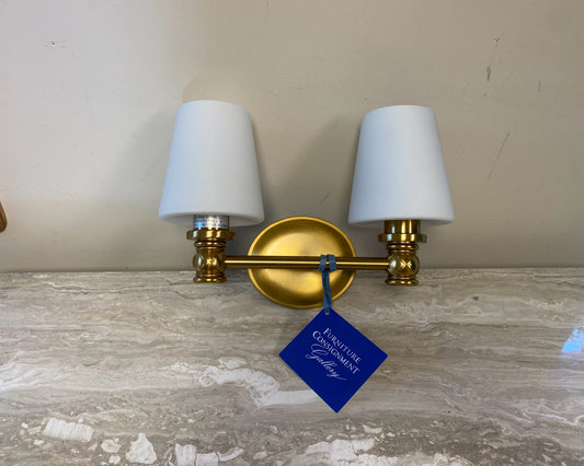 Visual Comfort Xavierre 2-Light Sconce in Burnished Brass