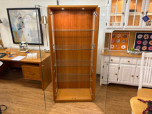 Lighted Teak Display Cabinet