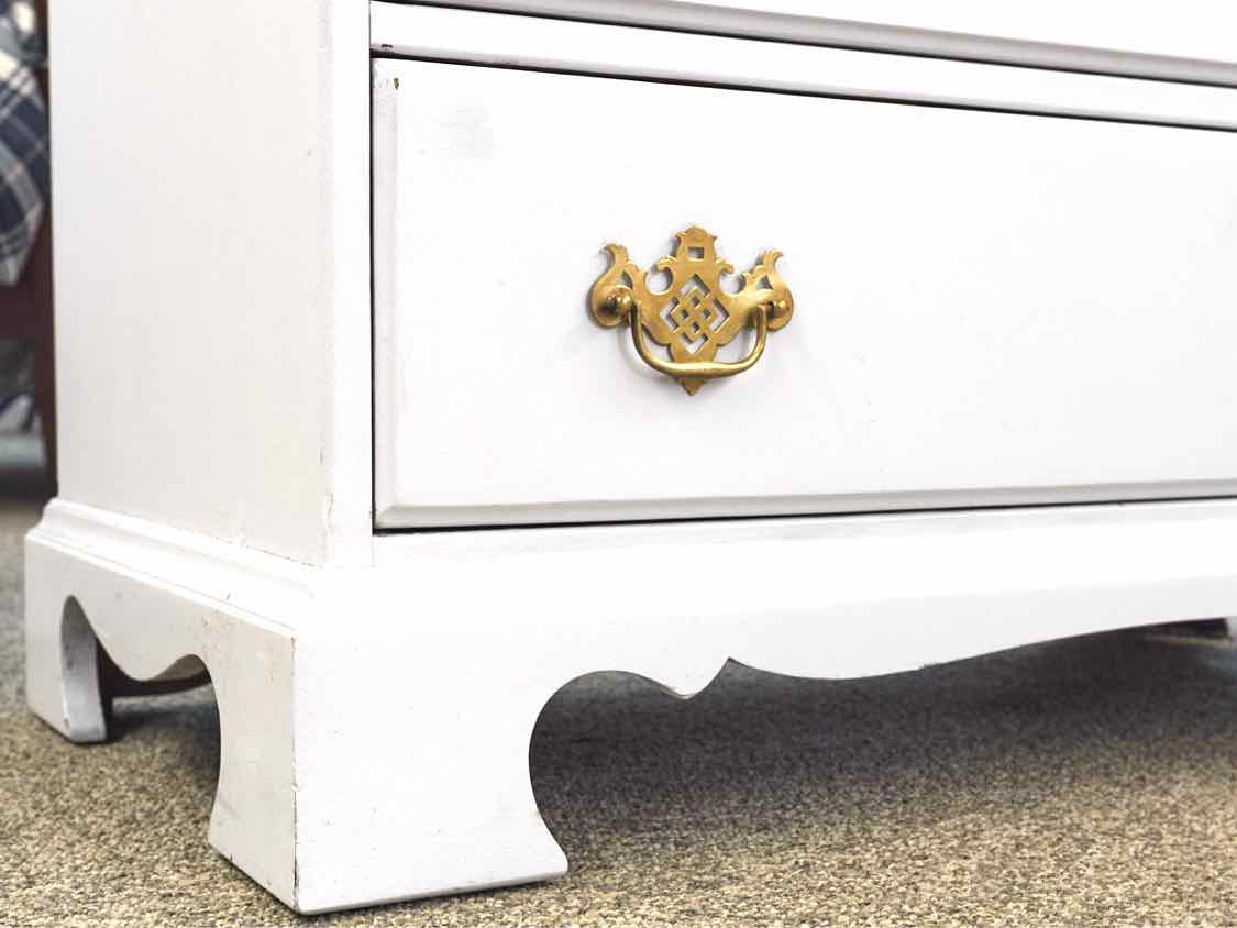 French & Heald Arctic White Finish 5 Drawer  Chest on Chest