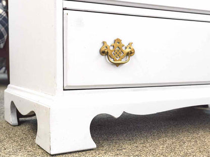 French & Heald Arctic White Finish 5 Drawer  Chest on Chest