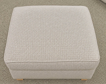 Rowe (2) Armchairs & Ottomon Set in Modern Beige and White