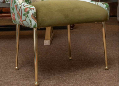 Set of (8) Anthropologie'Havenview ' Elowen Teal Floral  Dining Chairs