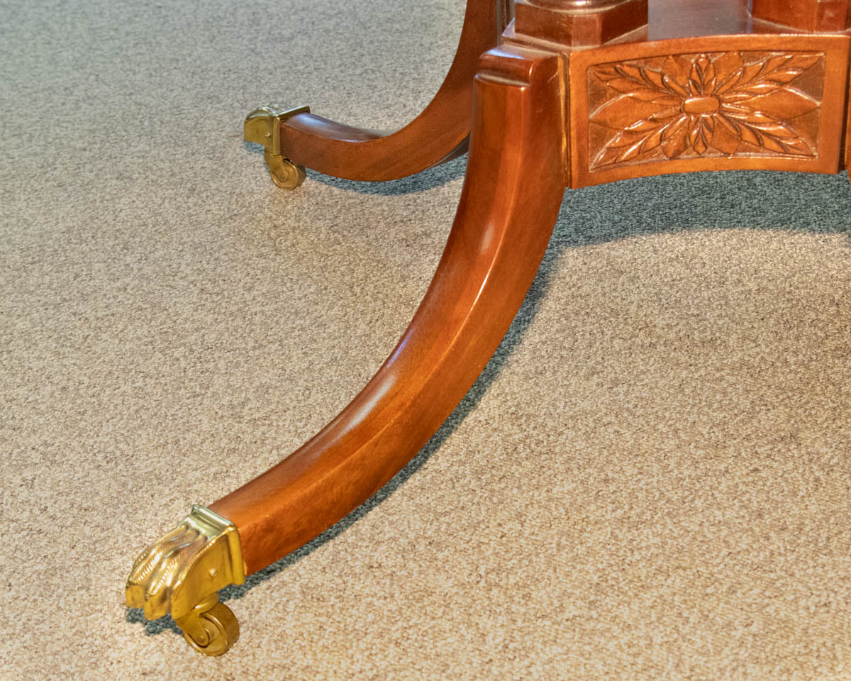 Baker Historic Charleston Mahogany Birdcage Double Pedestal Dining Table