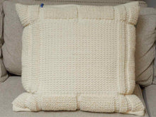 Crate & Barrel Ivory  Woven Wool Accent Pillow