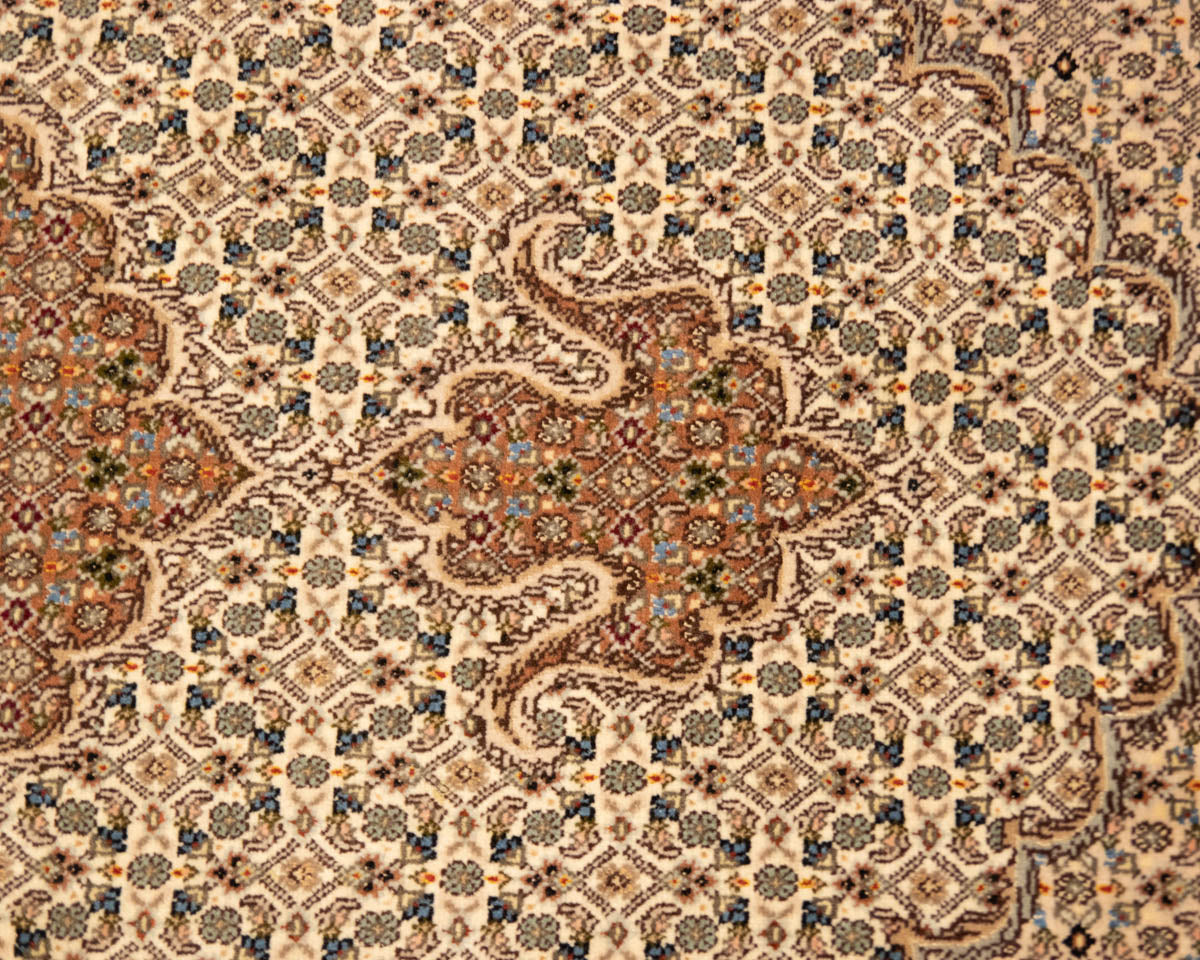 Persian Mahi Tabriz Wool Plum & Taupe Rug