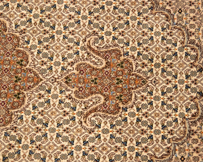 Persian Mahi Tabriz Wool Plum & Taupe Rug