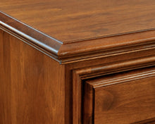 Cherry Wood Six Drawer Chest On Chest In Chestnut Finish W/ Brass Bail Pulls
