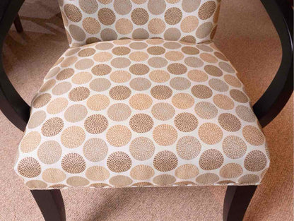 Pair of Fairfield Chair Company Chairs with Contemporary Polka Dot Upholstery