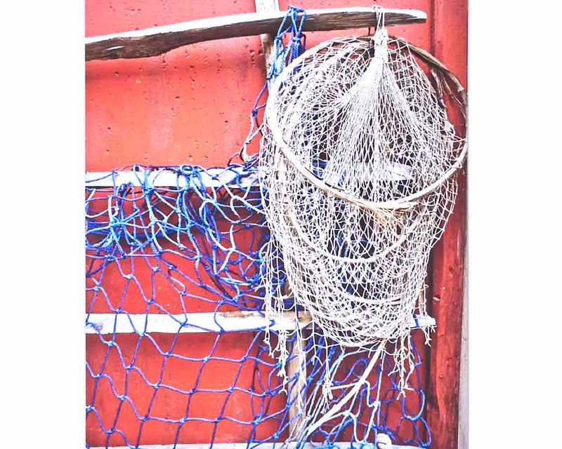 Framed Print:  "Fish Nets at the Dock"