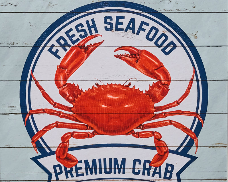 Fresh Seafood Premium Crab Textured Framed Print