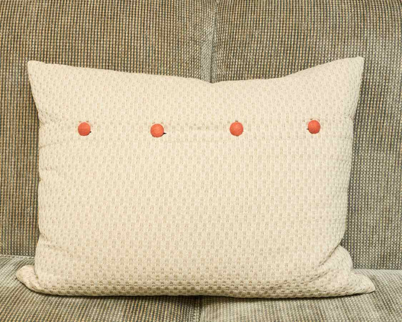 Eastern Accents Breeze Tangerine & Grey Accent Pillow