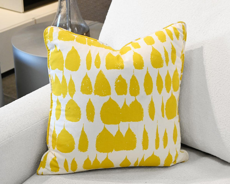 Yellow & Ivory Contemporary Accent Pillow