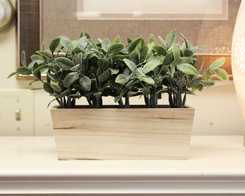Decor - Artificial Thyme in a Wooden Box
