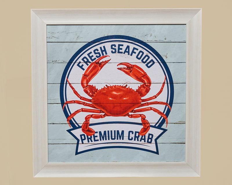 Fresh Seafood Premium Crab Textured Framed Print