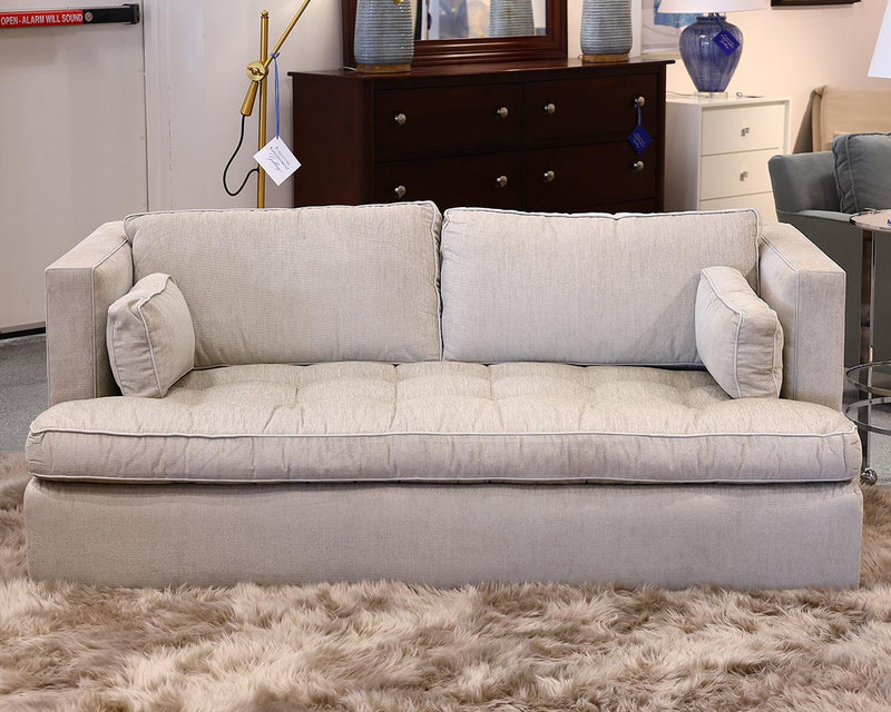 Duralee Sofa with cream chenille upholstery