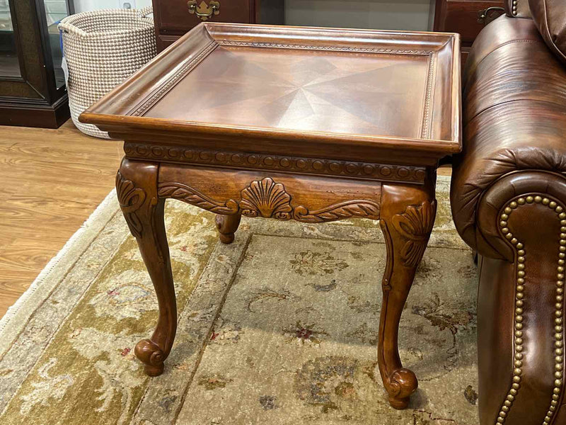 Pair of Carpenter's Star Inlaid Side Tables